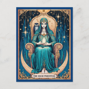Tarotkaart, de Hogepriesteres 2 Briefkaart