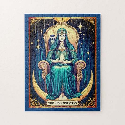 Tarotkaart, de Hogepriesteres 2 Legpuzzel (Verticaal)