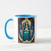 Tarotkaart, de Hogepriesteres 2 Mok (Links)