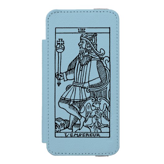 Tarotkaart: De keizer Incipio iPhone Portemonnee Hoesje (Voorkant Agenda)