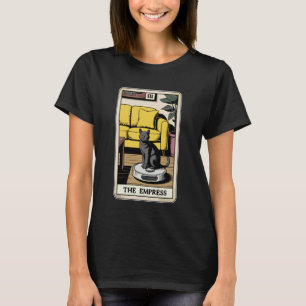 Tarotkaart De Keizerin Kat Op Robot Stofzuiger T-shirt