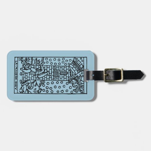 Tarotkaart: De Madhouse Bagagelabel (Voorkant horizontaal)