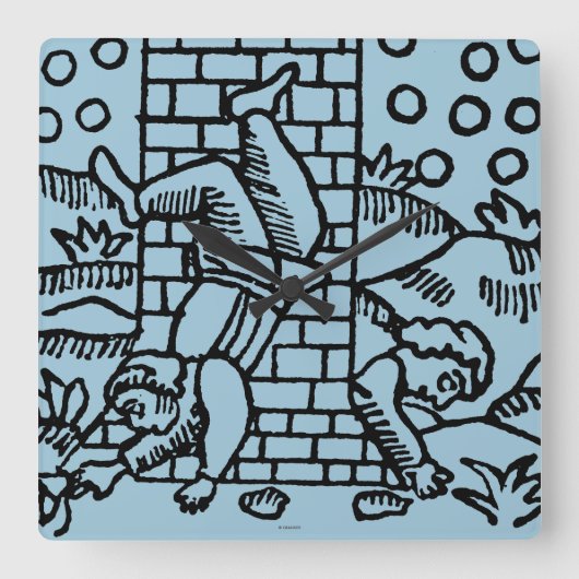 Tarotkaart: De Madhouse Vierkante Klok (Voorkant)