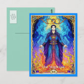 Tarotkaart De Magiër Briefkaart (Voorkant / Achterkant)