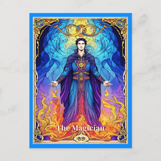 Tarotkaart De Magiër Briefkaart (Voorkant)