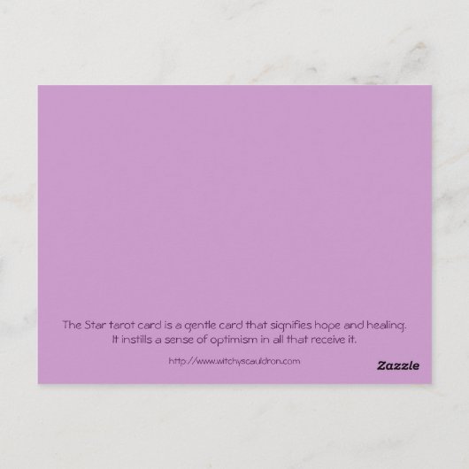 Tarotkaart - De ster Briefkaart (Achterkant)