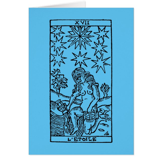 Tarotkaart: De sterren (Voorkant)