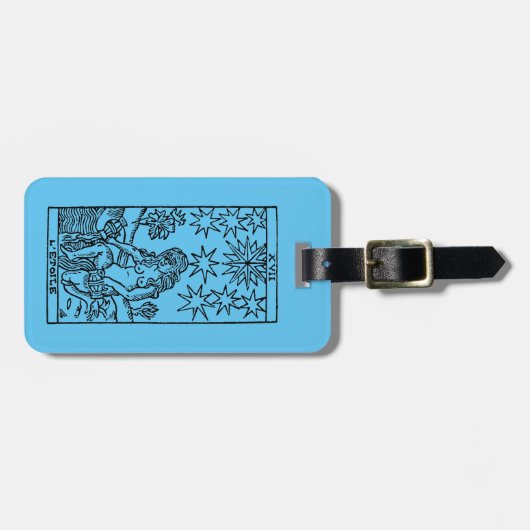 Tarotkaart: De sterren Bagagelabel (Voorkant horizontaal)