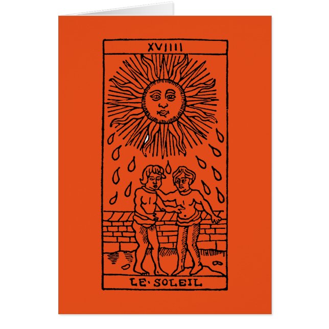 Tarotkaart: De zon (Voorkant)