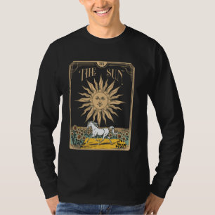 Tarotkaart De Zon Psychische Lezer Occult Metafysi T-shirt