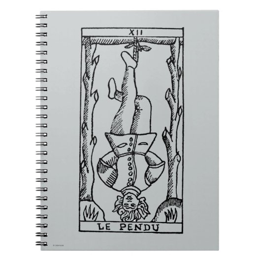 Tarotkaart: Gehangene Notitieboek (Voorkant)