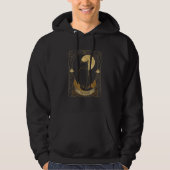 Tarotkaart, halve maan en grafische kaart hoodie (Voorkant)