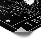 Tarotkaart, halve maan en grafische kaart poster (Hoek)