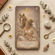 Tarotkaart Hemelse Vrouw Zon Maan Huisdier Oppasse