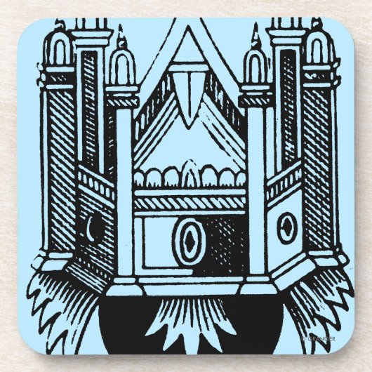 Tarotkaart: Het aantal kopjes Onderzetter (Voorkant)