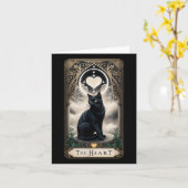 Tarotkaart Het Hart I Zwarte Kat Tarotkaart Voor C Kaart (Gele Bloem)