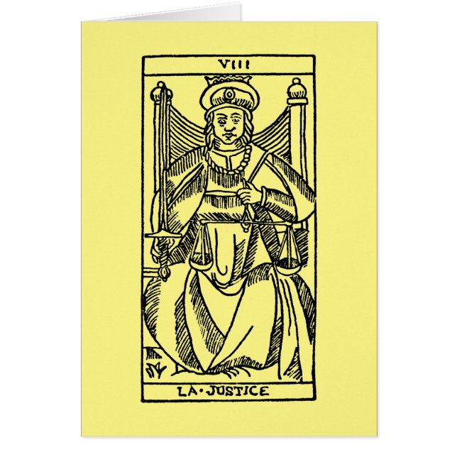 Tarotkaart: Justitie (Voorkant)