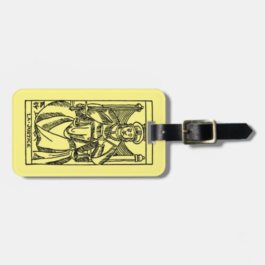 Tarotkaart: Justitie Bagagelabel (Voorkant horizontaal)