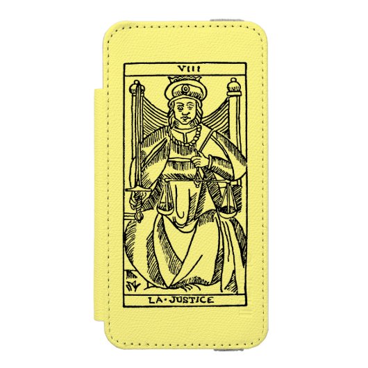 Tarotkaart: Justitie Incipio iPhone Portemonnee Hoesje (Voorkant Agenda)