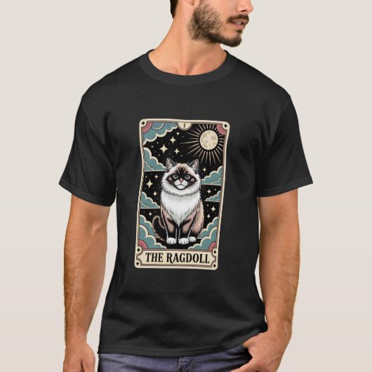 Tarotkaart Kat Halloween De Ragdoll T-shirt (Voorkant)
