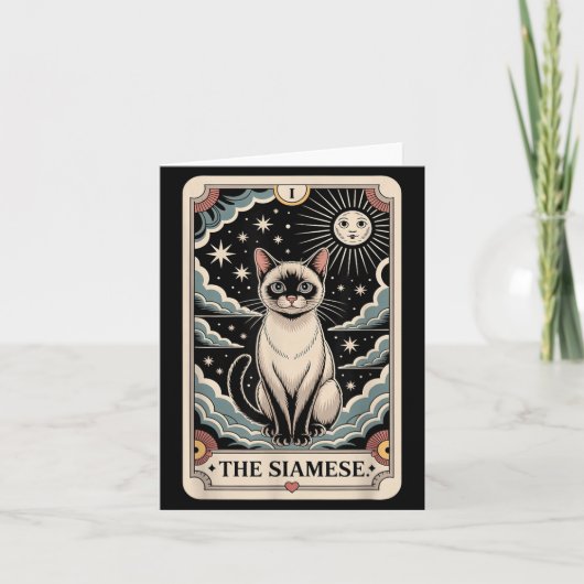 Tarotkaart Kat Halloween De Siamese Kaart (Voorkant)
