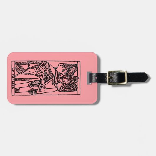 Tarotkaart: Popess Bagagelabel (Voorkant horizontaal)