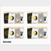 Tarotkaart rechthoekige sticker (Vel)