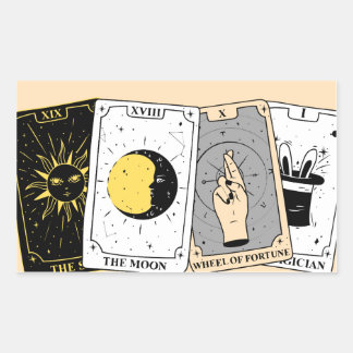Tarotkaart rechthoekige sticker