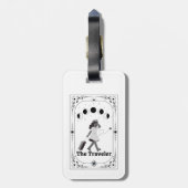 Tarotkaart Reiziger Astrologie Sterrenbeeld Cadeau Bagagelabel (Achterkant verticaal)