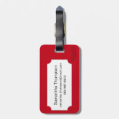 Tarotkaart: rijwielaas bagagelabel (Achterkant verticaal)