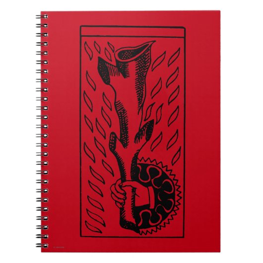 Tarotkaart: rijwielaas notitieboek (Voorkant)