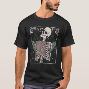 Tarotkaart Skelet Nu Goth Occultisme Hekserij Heks T-shirt