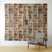 Tarotkaart Tapijt Vintage Stijl - Groot Achtergron Wandkleed (In Situ (horizontaal))