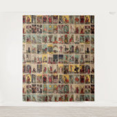 Tarotkaart Tapijt Vintage Stijl - Groot Achtergron Wandkleed (Voorkant)