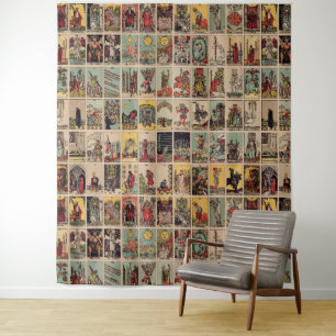 Tarotkaart Tapijt Vintage Stijl - Grote Achtergron Wandkleed