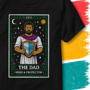Tarotkaart Vader Held Beschermer Schild Kunst Papa T-shirt
