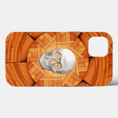Tarotkaart van de Dood - Hout met 3D schedel inleg Case-Mate iPhone Case (Achterkant (horizontaal))