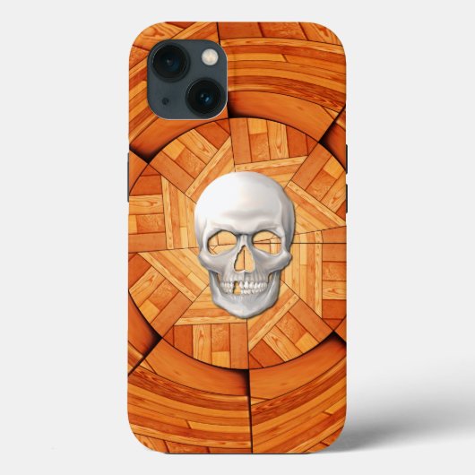 Tarotkaart van de Dood - Hout met 3D schedel inleg Case-Mate iPhone Case (Achterkant)