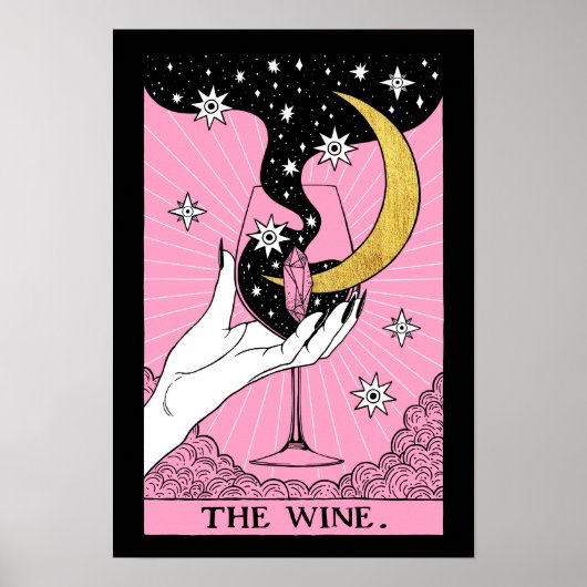 Tarotkaart voor het Poster van wijn (Voorkant)