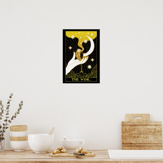 Tarotkaart voor het Poster van wijn (Keuken)