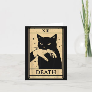 Tarotkaart Zwart Kat Occult Witchy Zwarte Kat Taro Kaart