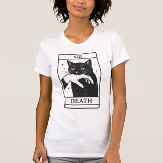Tarotkaart Zwarte Kat Shirt – Tarot Dood Tee, Heks