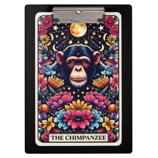 Tarotkaartchimpansee | Primal Wisdom & Speelsheid Klembord (Voorkant)