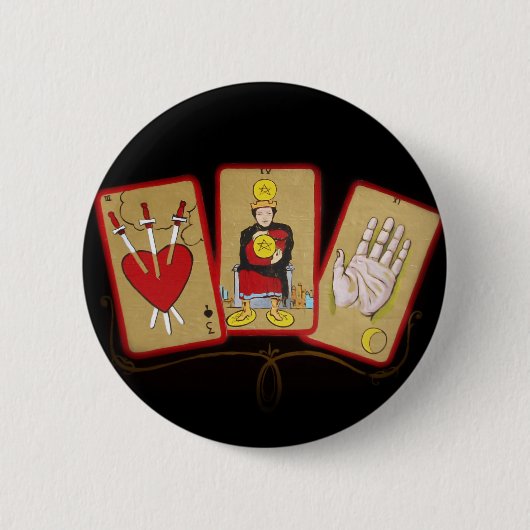 Tarotkaarten (1) ronde button 5,7 cm (Voorkant)