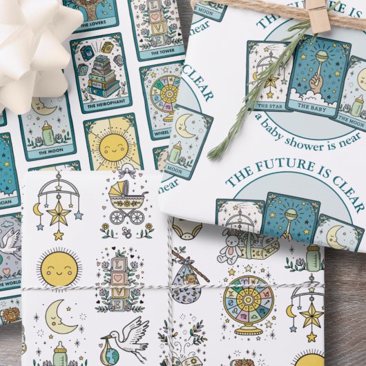 Tarotkaarten Baby Shower  Inpakpapier Vel