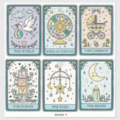 Tarotkaarten Baby Shower Stickers (Vel)