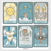 Tarotkaarten Baby Shower Stickers (Vel)