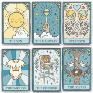 Tarotkaarten Baby Shower Stickers