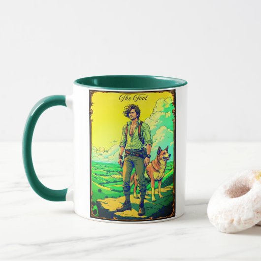 Tarotkaartillustratie, De Dwaas Mok (Met donut)
