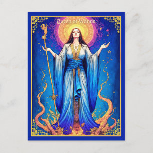 Tarotkaartillustratie, Koningin van Staven Briefkaart
